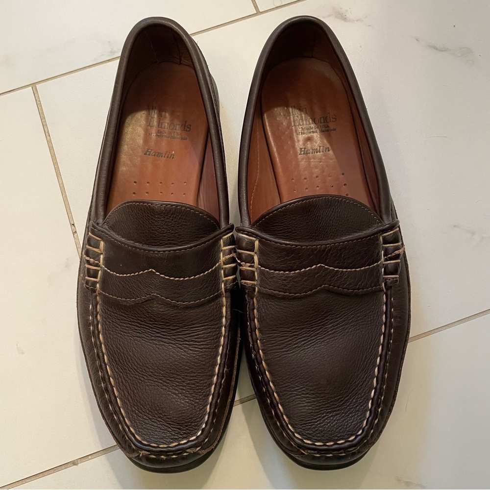 Allen Edmonds Hamlin Dark Brown loafer 10D